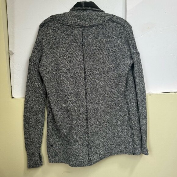 Lululemon Post Practice Cotton Cardigan Knit Sweater Pockets Top Snap Oversize S - Picture 4 of 15